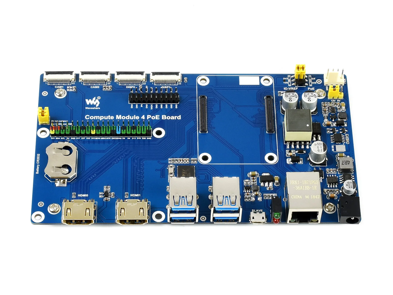 Waveshare   ǻ , PoE  ִ IO  4 , CM4   , PoE  ⰡƮ ̴ RJ45