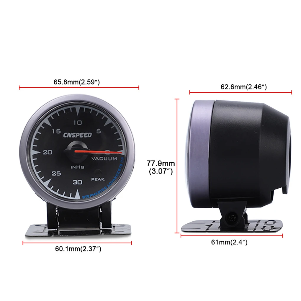 Автомобильный турбо Boost Gauge 60 мм/2," 7 световых цветов подсветки турбо вакуумный манометр автоматический универсальный цифровой метр