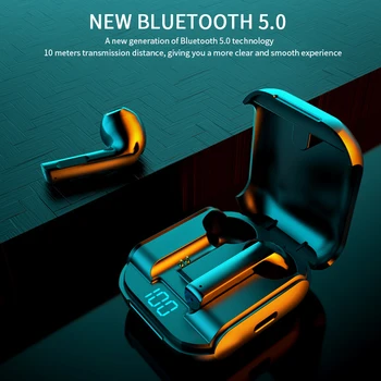 

Bluetooth 5.1 Wireless Headphones with Mics Sport Waterproof TWS Bluetooth Earphones Touch Control Music Earbuds Mini Flashlight