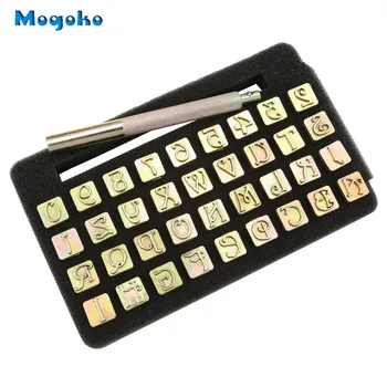 

Mogoko 9mm Alphabet Leather Stamping Printing Punch Tools Letters Numbers Metal Leather Stamp Leather Punch Tool Leathercraft
