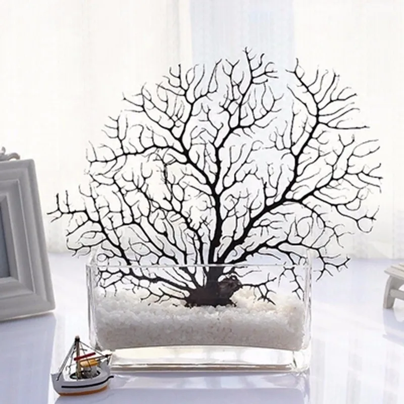 Skup Naturalne prawdziwe suche koral roślina gałąź drzewa do ramki na zdjęcia Fish Tank ślub boże narodzenie meble do domowego biura wystrój F5308