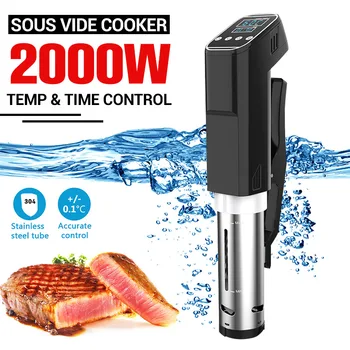 

2000W 15L Vacuum Slow Sous Vide Food Cooker Powerful Immersion Circulator Machine LCD Digital Timer Display Stainless Steel