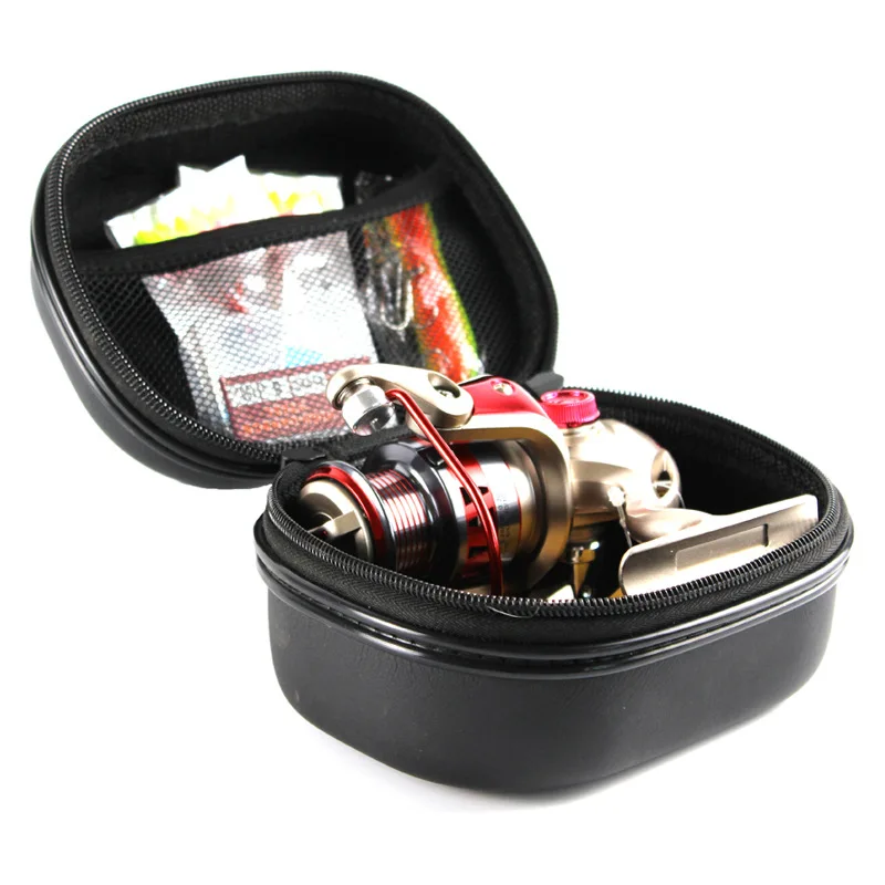 

Fish Reel Bag Spinning Reel Case PU Material Protective Hard Shell Shockproof Waterproof Cover Fishing Tackle Storage Case