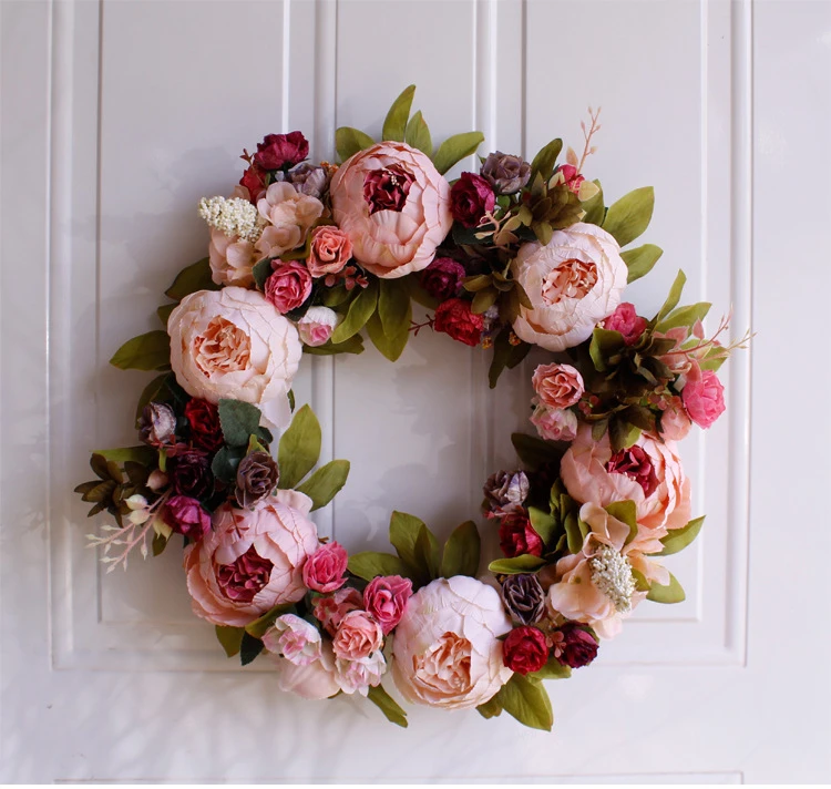 Guirnalda Vintage de flores, decoración rústica para boda, para interiores y  exteriores, guirnalda de rosas, coronas de granja|Guirnaldas y coronas de  flores| - AliExpress