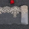 1Yards Embroidery Lace Fabric Tulle Wide 17cm Gold Trim Ribbon Gold Lace Trim Guipure Applique Sewing Wedding Lace For Dress ZA8 ► Photo 2/5