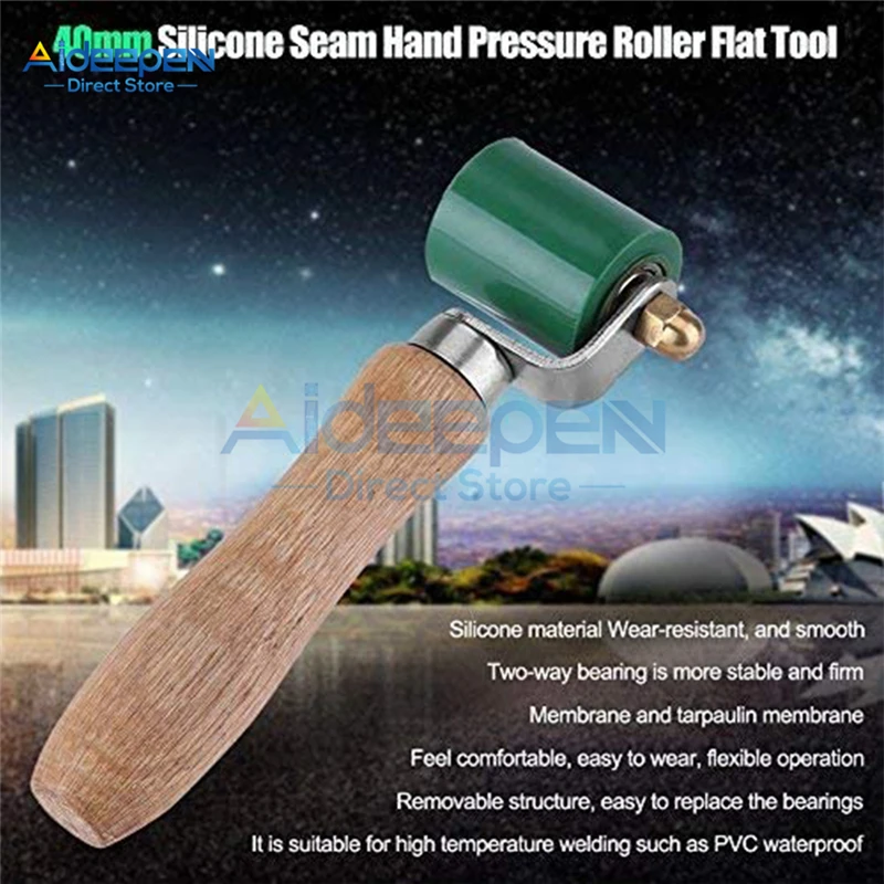 1.6'' 40mm Silicone Gel Pressure Roller for Plastic Hot Air Welding Gun Tool