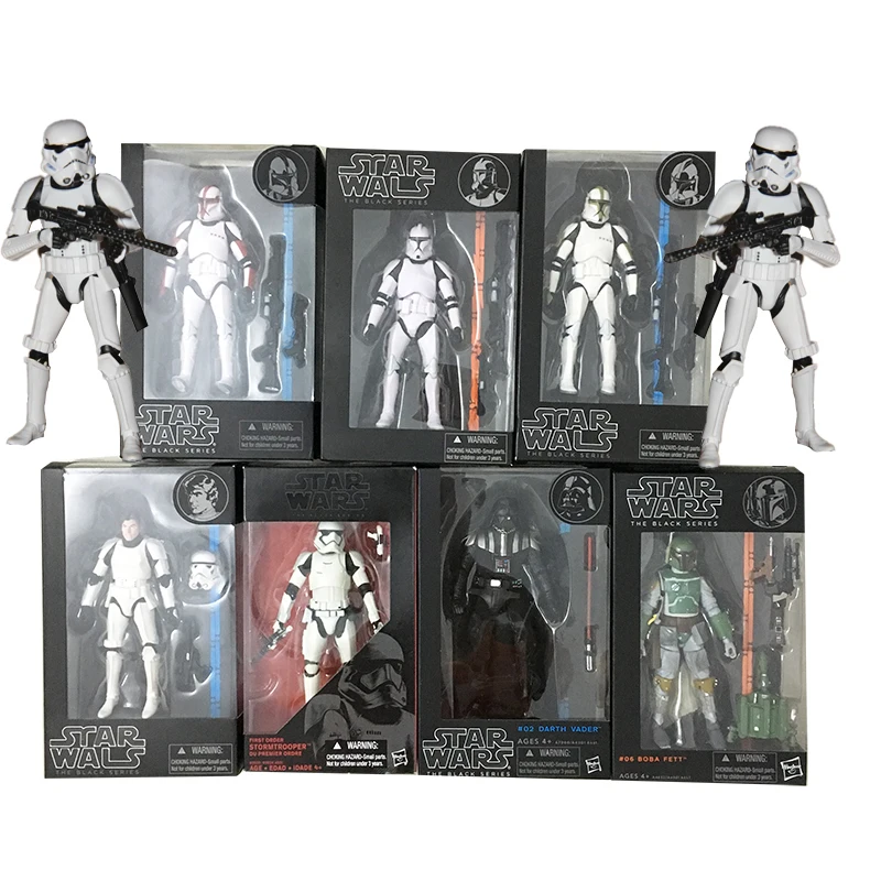

12 Types Star Wars The Black Series Boba Kylo Phasma 02 Darth Maul Darth Vader Hab Solo Action Figure Model Toy Doll Gift