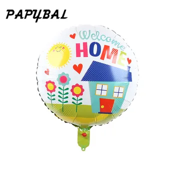 

50pcs 18inch Round Welcome Home Foil Balloons Air Globos for Welcome Go Back Home Birthday Party Balloons Decoration Supplies