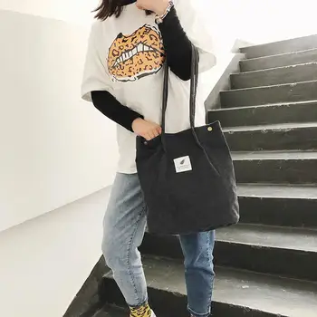 

Women Shoulder Bag Simple Canvas Solid Durable Convenient Soft Surface Totes Elegant Travel Lunch Handbag Bolsas Feminina Mujer