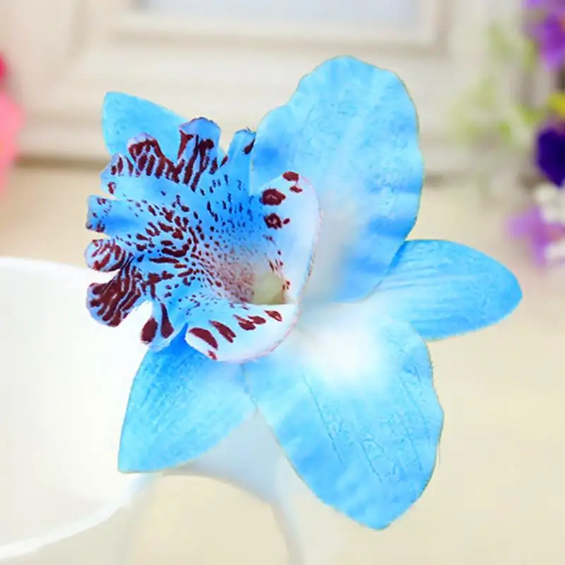 alice headband 1PC New Butterfly Orchid Hair Clips Flowers Women 18 Colors Fashion Hot Gift Sand beach Fake Handmade Chic Sweet and sexy mini hair clips Hair Accessories