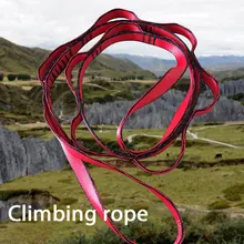 Светоотражающий высокопрочный полиэстер Исследуйте горы Йога растягивающаяся лента гамак ремень водные качели Скалолазание Веревка палатка