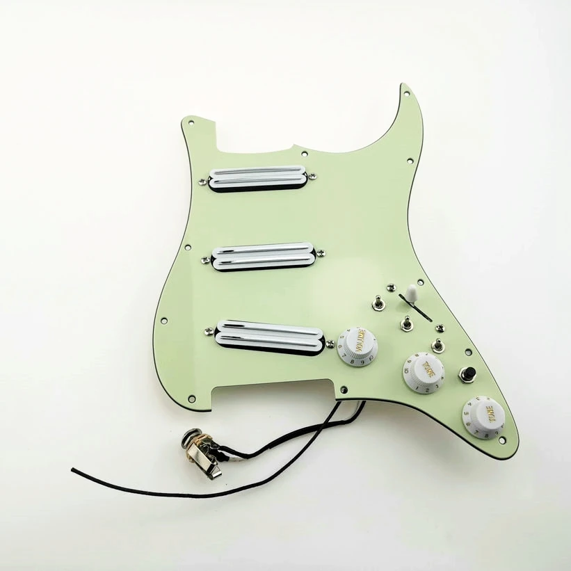 

Multifunction Green Guitar Pickups SSS Humbucker Guitar Pickups Pickguard Suitable for St Guitar 20 Style Combinations