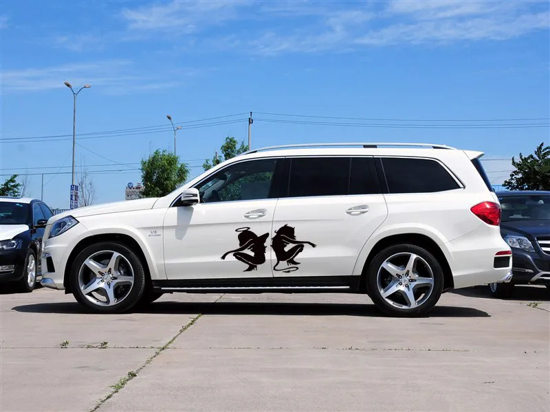 Поперечная граница для автомобиля крутая клейкая бумага отражающая резьба красота тело наклейки на двери Крышка царапины каждая модель
