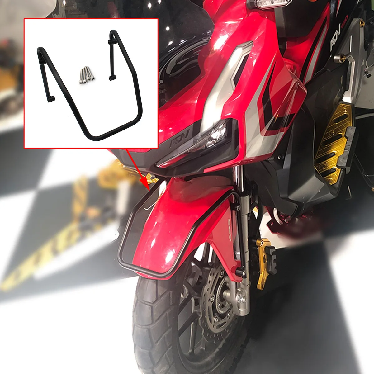 SEMSPEED ADV150 высококачественное черное переднее крыло защитное покрытие для Honda ADV 150