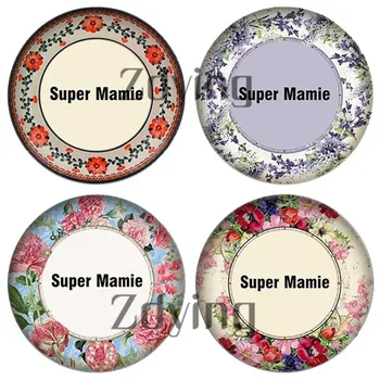 

Zdying Round Glass French Super Mamie Cabochon Picture Dome Demo Flat Back Making Findings 12mm/16mm/18mm/20mm/25mm
