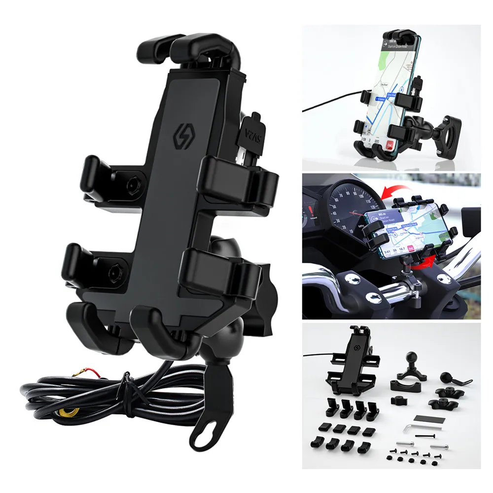 

Motorcycle Handlebar Mobile Phone Mount Holder SmartPhone GPS Bracket Cradle for Samsung HUAWEI Oneplus Accessories