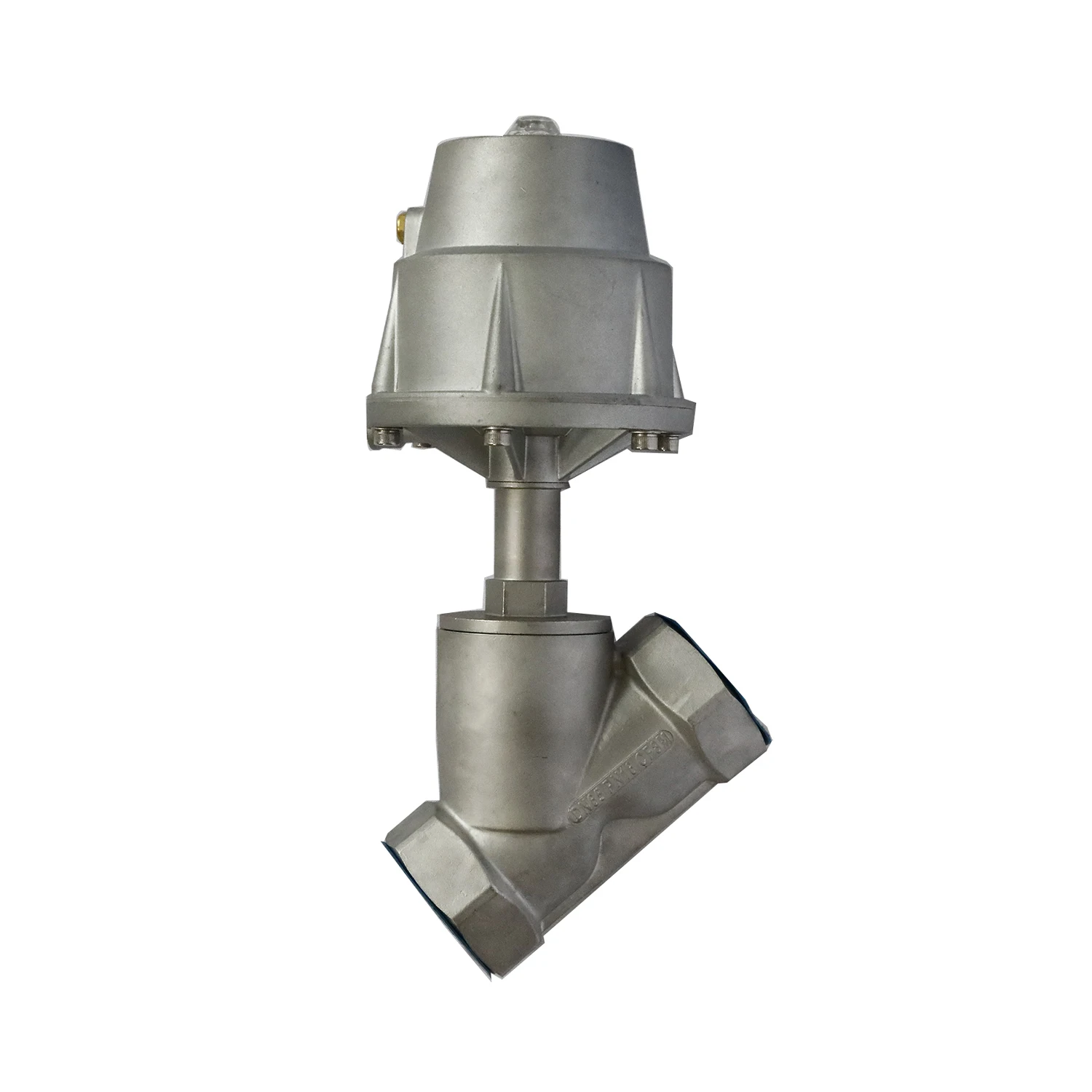 

High Temperature Resistant Pneumatic Angle Seat Valve for Steam Pipeline DN65 Large Diameter Large Cylinder Angle Seat Valve