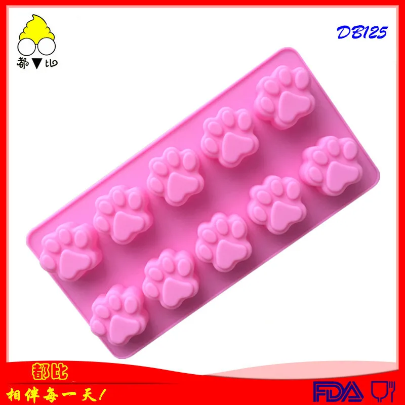 than Cute 10 with CAT'S Paw Handmade Soap Mold Cold Cover Mooncake Mold Silica Gel Bakery Cake Mold Creative Mini