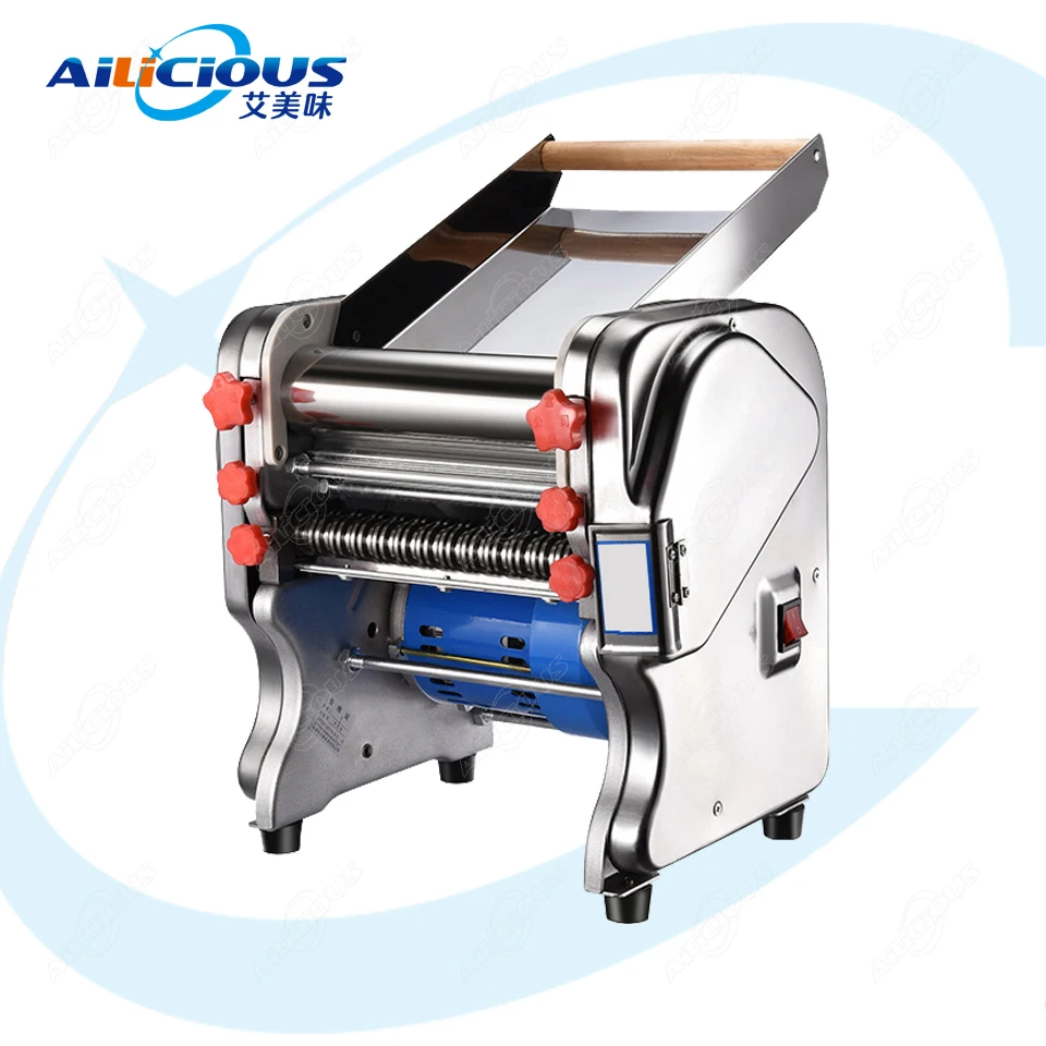 

FKM220 Electric Dough Roller Stainless Steel Dough Sheeter Noodle Pasta Dumpling Maker Machine 220V Roller and Blade Changeable