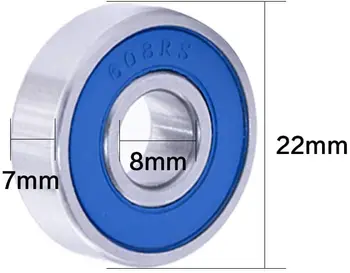 

Lvcky 24 PCS Skateboard Bearings Longboard Bearings Metal Roller Bearings for Skateboards, Inline Skates and Scooters, 608RS