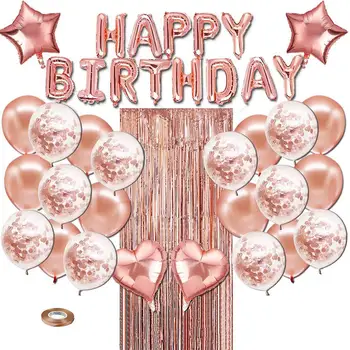 

Foil Balloon Birthday Ballon Rose Gold Birthday Party Decoration Foil Balloon Set Balloons Balloon Wedding Summer Beautiful