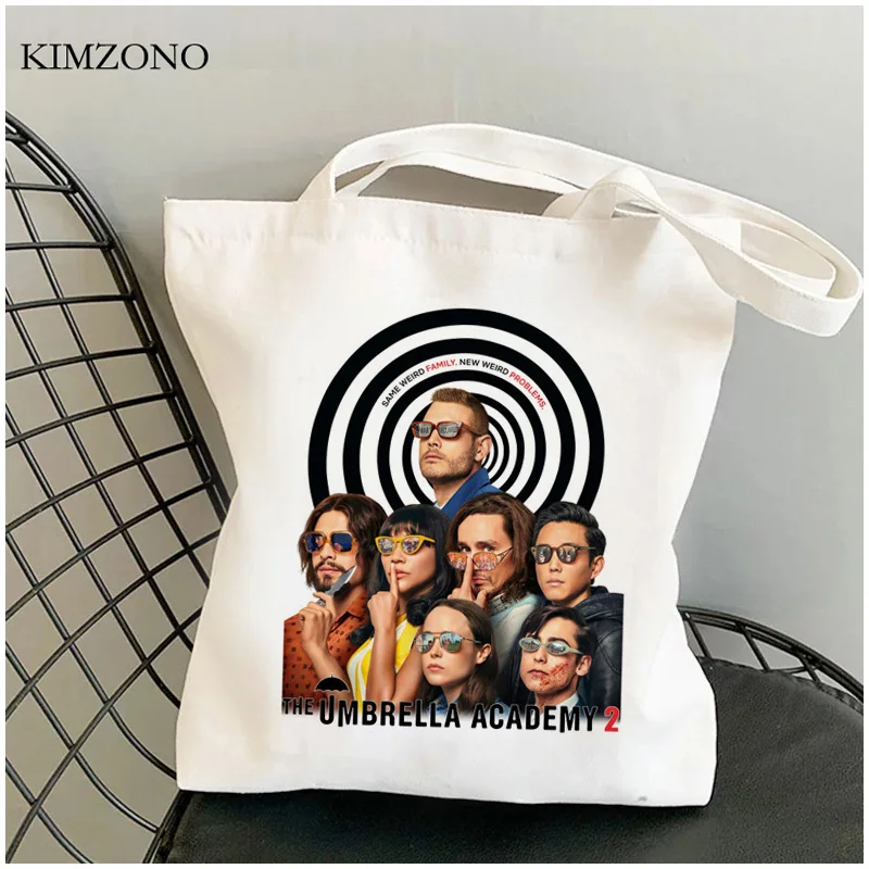 Bolso de compras de la Academia paraguas, bolsa de comestibles, de lona, reutilizable, ecobag, sacola sacollas