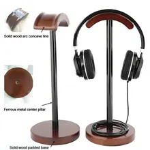 Portable Headphone Holder Wooden Useful Support Stand Headset Display Rack Universal Headphones Device Accessories