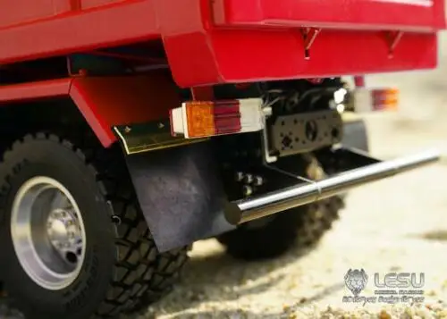 1/14 масштаб LESU RC модель гидравлическая 6*6 самосвал с красными автомобилями мотор радио включены DIY Tmy модель
