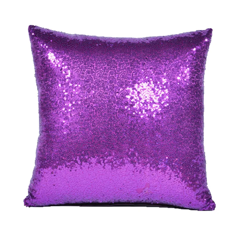 Purple Блестящие Блестки декоративные подушки шикарный бросок наволочки для диванной подушки сиденье для кафе для дома Декор диван гостиная наволочка 40x40 см - Цвет: Purple