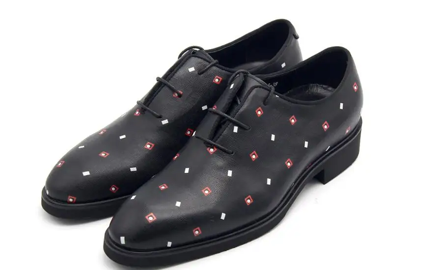 

High top formal shoes for men lace up genuine leather party men shoes point toe oxfords