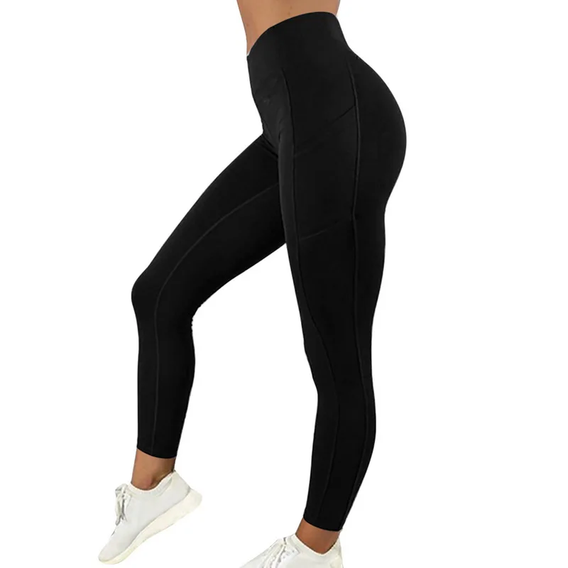 Sexy Fitness Women Gym Leggings Push Up High Waist Pocket Workout Slim Leggins Fashion Casual Mujer Pencil Pants capri leggings