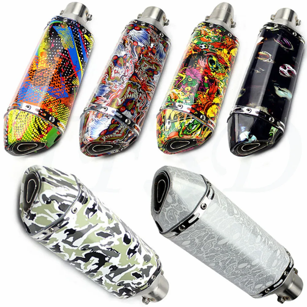 

NEW fashion Muffler 36-51mm Universal Motorcycle for Akrapovic Exhaust pipe Modified for Kawasaki Yamaha Honda Suzuki KTM Ducati