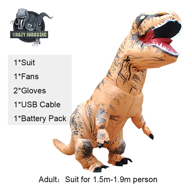 Лидер продаж надувной костюм динозавра для взрослых T REX костюмированной
