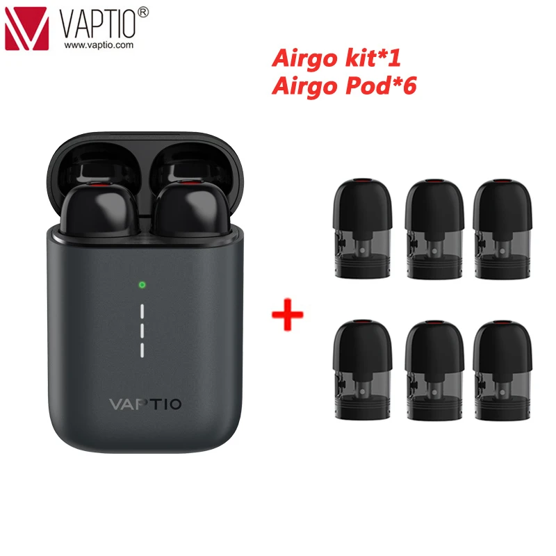 2020Vaptio Airgo Комплект 80 мАч бокс мод 700 Быстрая зарядка 1 5 мл картридж вейп pod