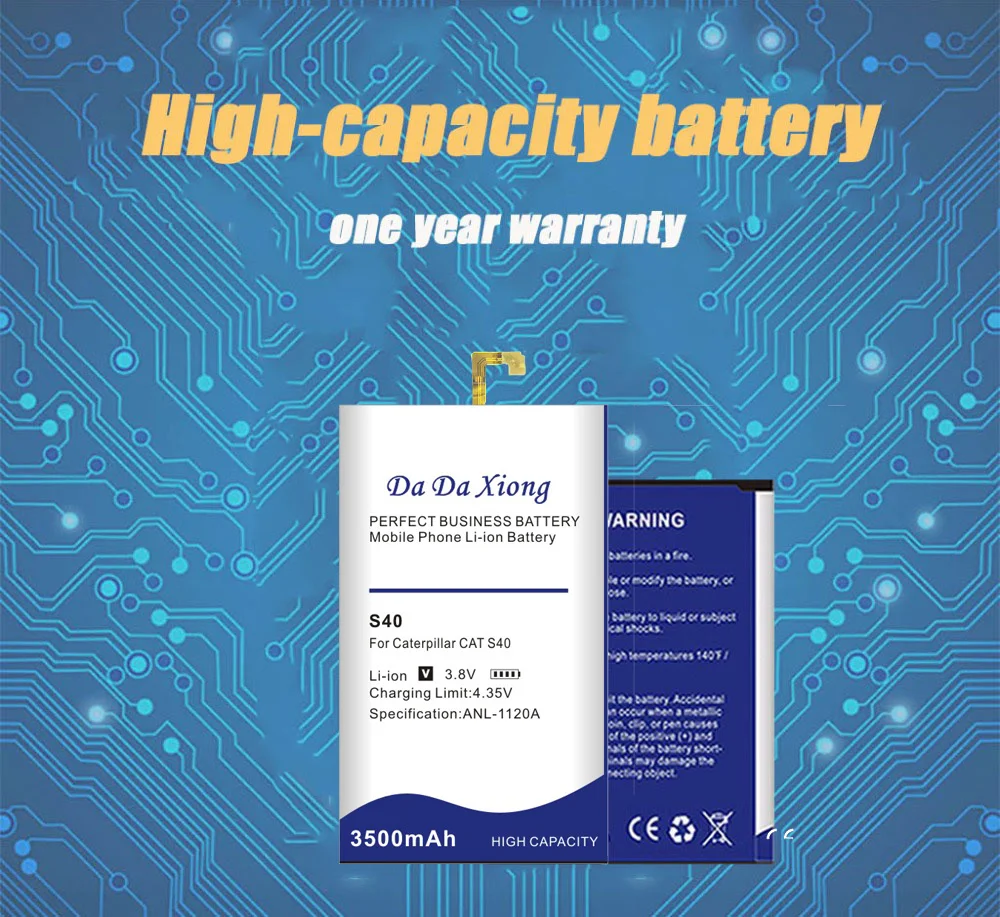 3500mah для батареи CAT S40 458002-S40 с отверткой для ремонта