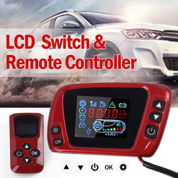 

Display LCD Thermostat Switch With Remote Controller 12/24V For Diesel Air Heater C33837 Red Plastic Replacement Useful