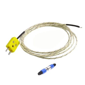 

HOT 10 Pcs Metal Female/Male XLR 3-Pin Jack o Connector & 1 Pcs 2M Cable K Type Thermocouple White