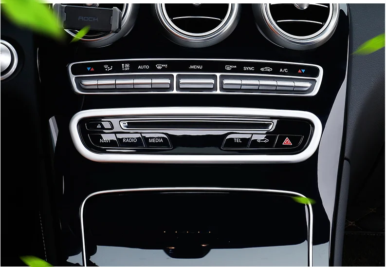 

Декоративная наклейка на кнопку кондиционера с центральным управлением, рамка для Benz New C Class GLC W205 X257