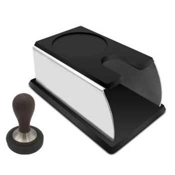 

Espresso Coffee Tamper Stand Barista Tool Tamping Holder Rack Shelf Coffee Machine Tool and 58mm Coffee Powder Hammer