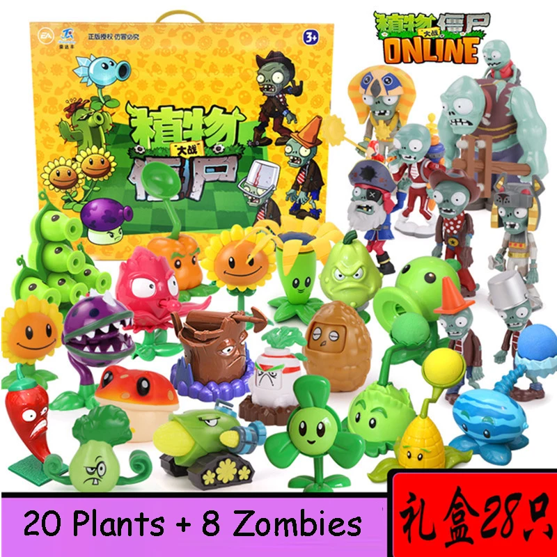 

28 Plants vs. Zombies Action Figures Model PVZ Shooting Game Doll Pea Archer Sun Flower Children's Christmas Birthday Gift