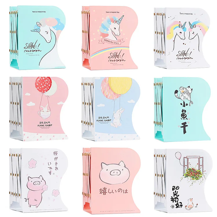 Nanguoshuxiang for Student Metal Clip Book Maker Telescopic Bookshelf Creative High School Students Book Holder Book End Book St