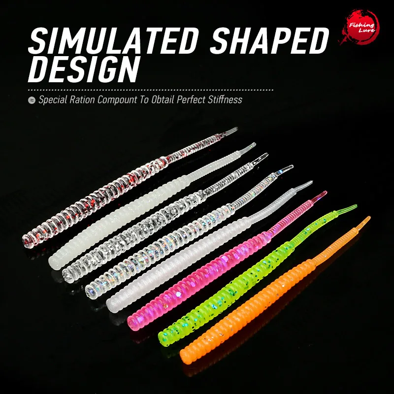 Ardea Soft Lures Silicone Bait straight tail 55mm/60mm 0.3g/0.5g Swimbait Wobblers Worm bass Carp Artificial Fishing Tackle | Спорт и
