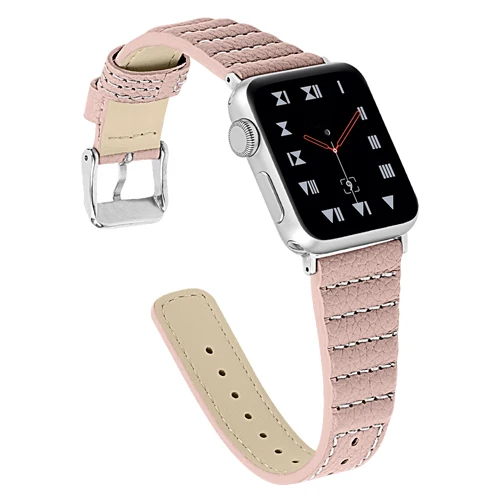 4 Кожаная Петля ремешок для apple watch ремешок correa 44 мм, 42 мм, ремешок для наручных часов iwatch, 40 мм, 38 мм, версия 4/3/2/1 браслет для apple watch аксессуары - Цвет ремешка: 4