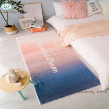 Мягкий прикроватный коврик из овечьей шерсти с буквенным узором в скандинавском стиле, ковер для спальни, гостиной, журнальный столик, декоративная комната