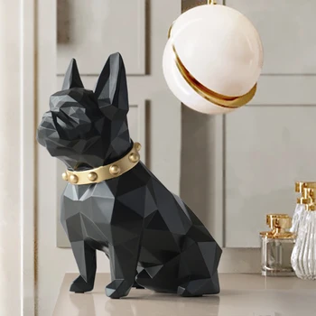 

Dog Statue Home Decor Crafts Animal sculpture resine Modern art For home ornaments decoration accessories Figurine garden Decor