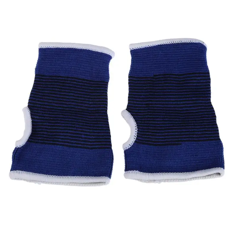 1 пара эластичные наколенники синие наколенники бандаж артрит ног травма тренажерный зал рукав эластичная повязка поддержка лодыжки - Цвет: Sports Safety
