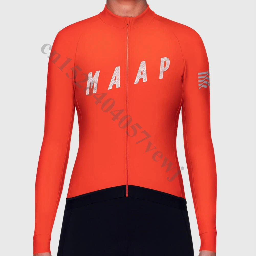 МААП Женские Длинные рукава велоодежда MTB велосипедные майки куртка Roupa De ciclismo invierno Hombre для велосипедного спорта спорт верхняя - Цвет: Слоновая кость