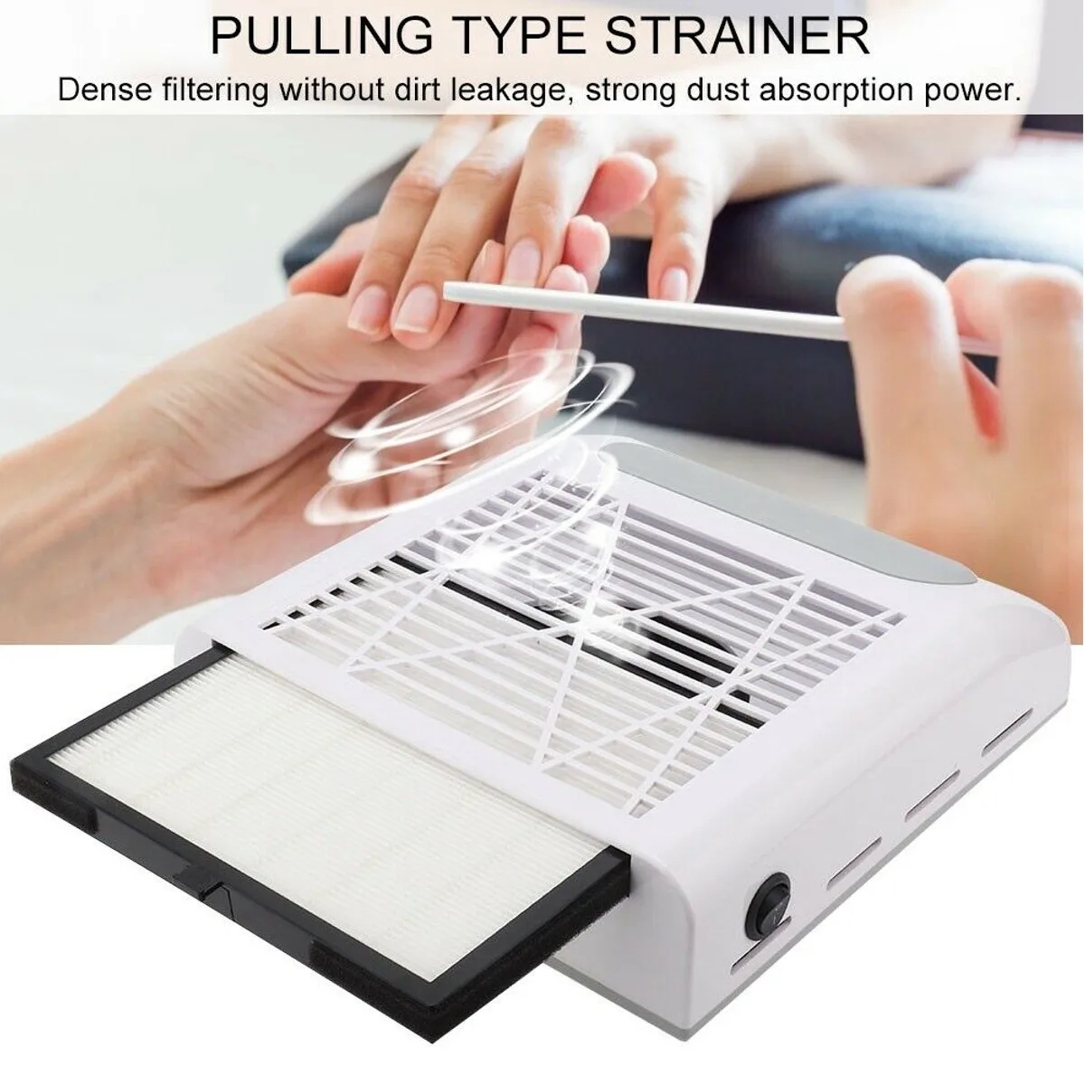 

80W Plug Nail Dust Suction Collector Nail Fan Art Salon Suction Dust Collector Machine Vacuum Cleaner Fans Powerful