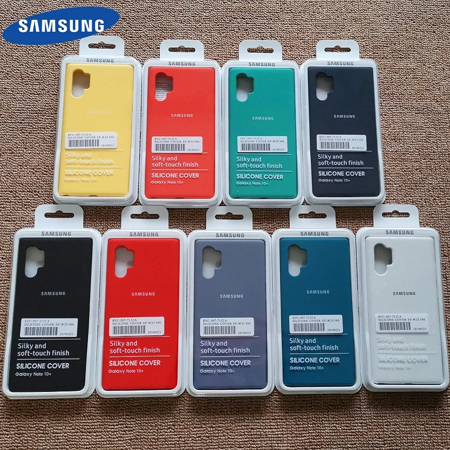 

Samsung Galaxy Note 10 Plus Silky Soft Liquid Silicone Cover Original Ofiice Case For Galaxy Note 10 Pro Note 10+ 5G With Box