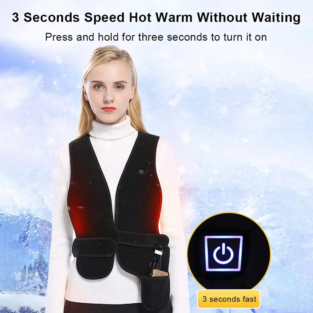 

USB Electric Heating Horse Clip Multifunctional Heating Vest Intelligent Uniform Health Care Suit Male and Female Warm Vest